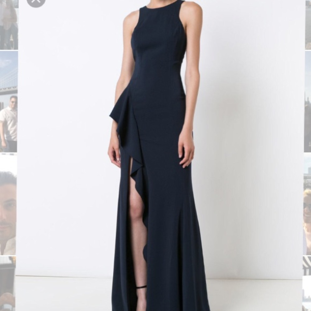 Jay Godfrey black ruffle gown